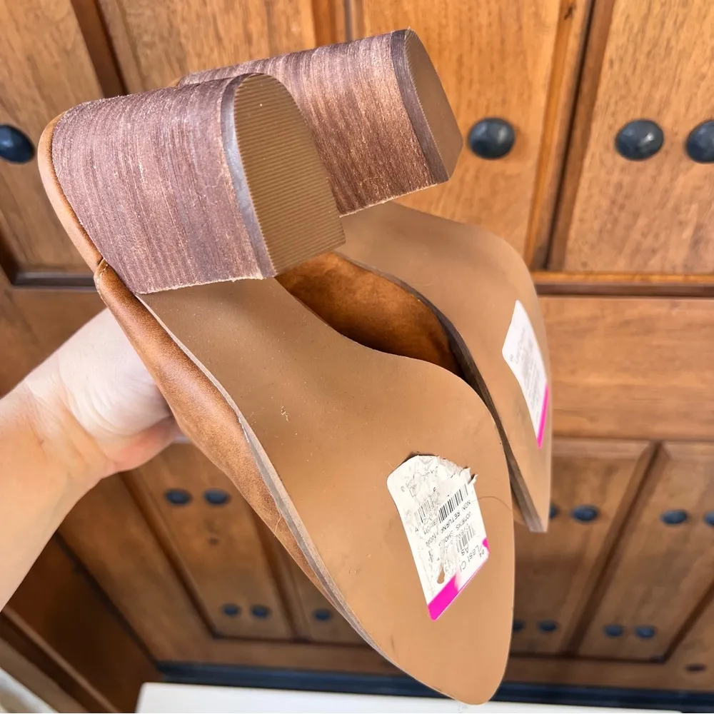 Abound NEW!  Maya Block Heel Mule Cognac HIGHLY RATED! Size 9M - Image 5