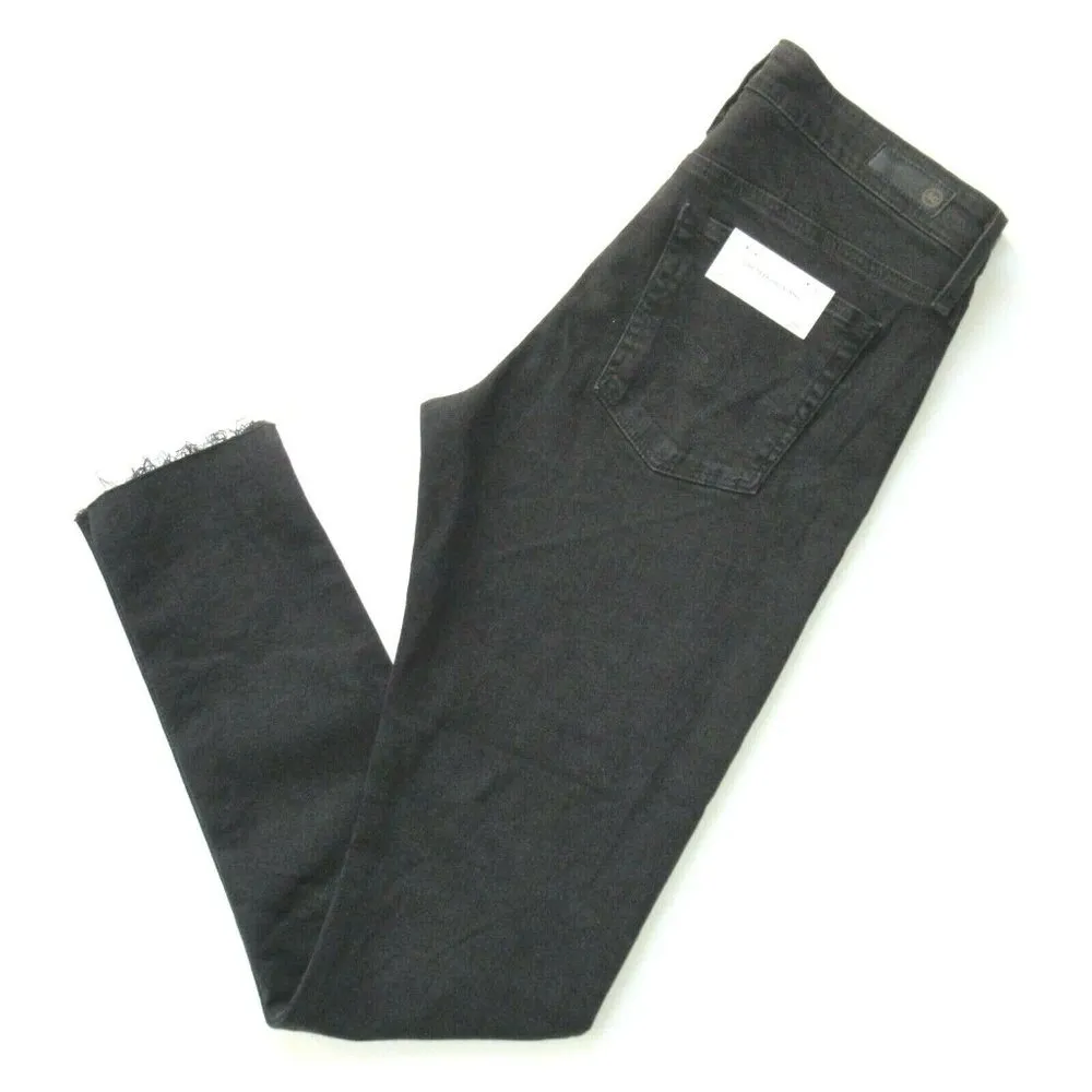 NWT AG Adriano Goldschmied Farrah in Altered Black Destructed Skinny Jeans 29 - Image 9