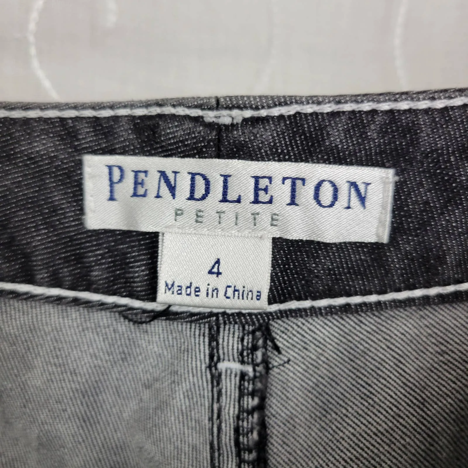 Pendleton Womens Jeans Size 4P‎ Black Denim Bootcut Mid Rise Pleated Front - Image 7