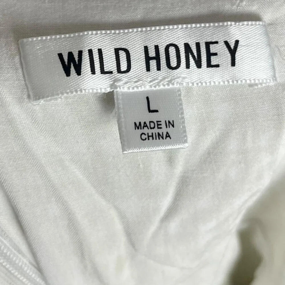 Wild Honey Women's L Ruffled Gingham Plaid Mini Dress‎ Yellow Preppy Coquette - Image 5