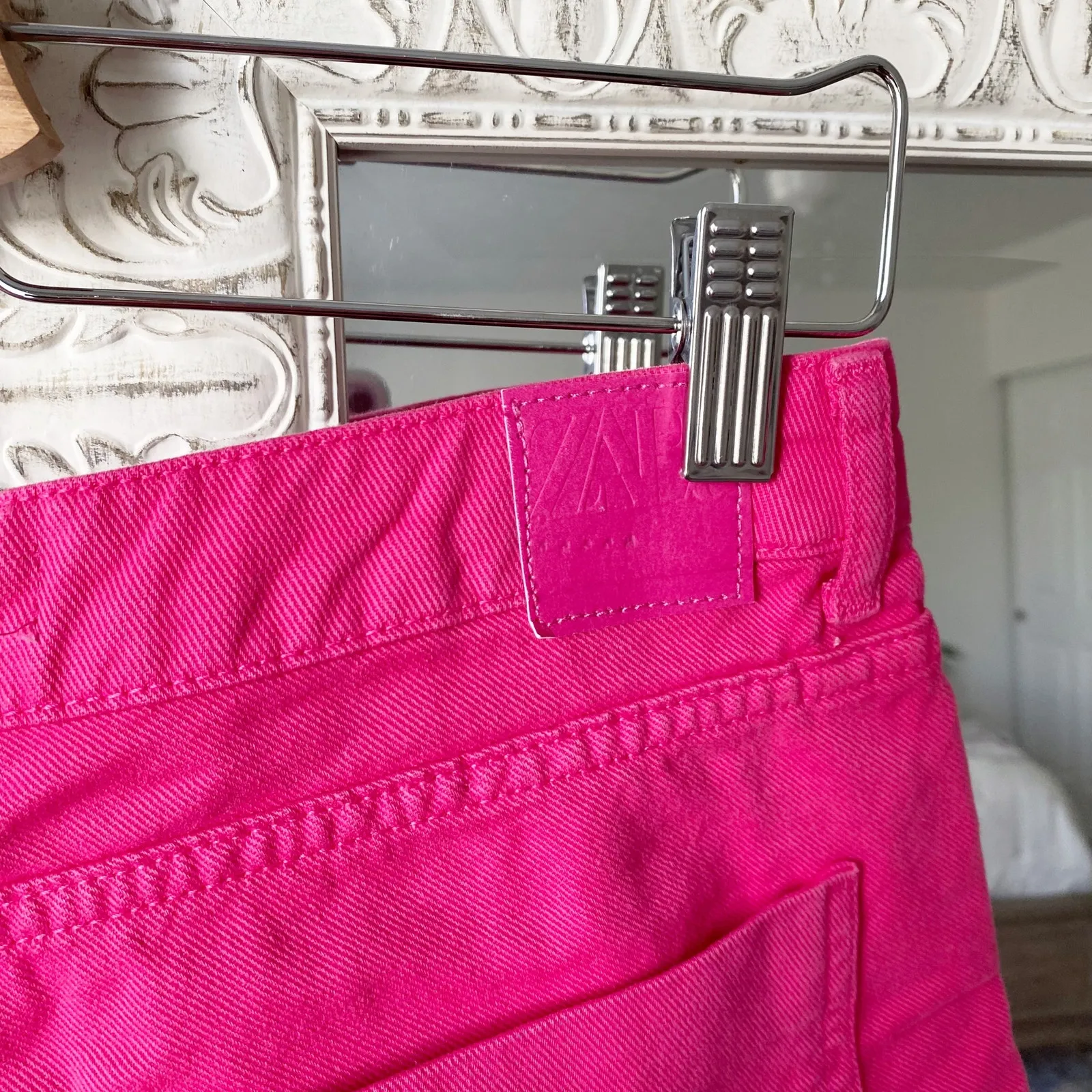 ZARA  Asymmetrical Button Front Denim Skort - Image 10