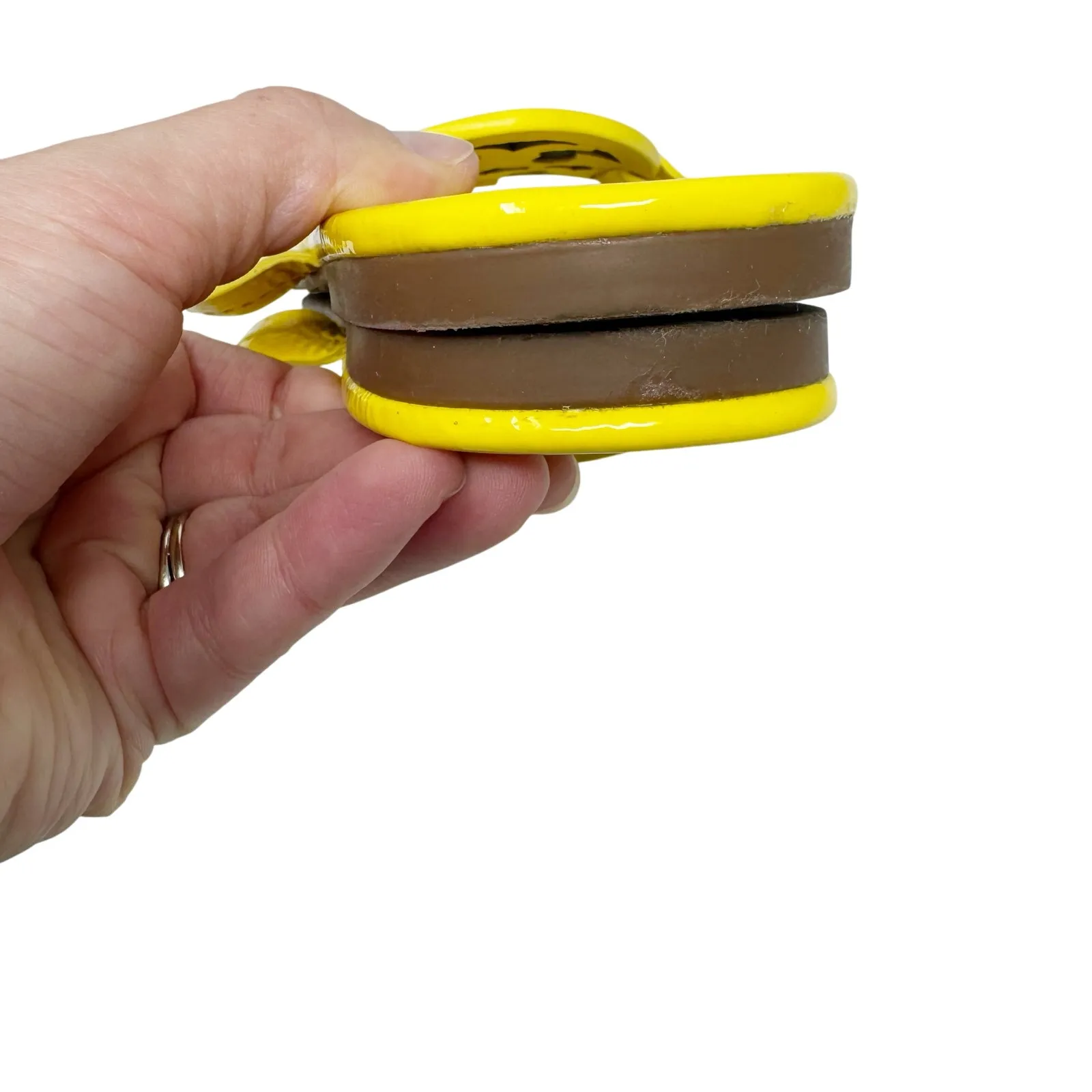 TORY BURCH Yellow Patent Leather Naplak Miller Logo Sandals Slides Flip Flops 7 - Image 7