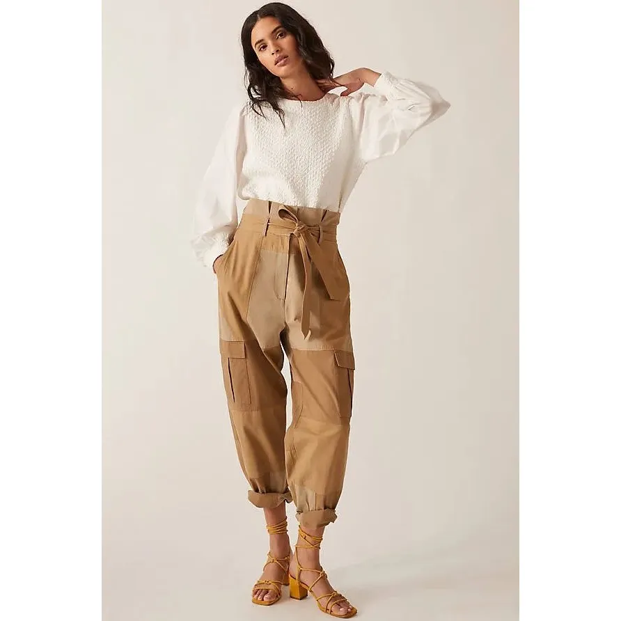 Anthropologie Porridge white texture long sleeve sweatshirt blouse women medium - Image 3