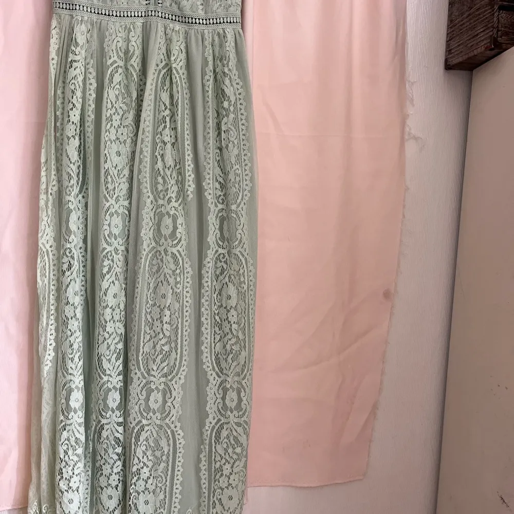 Green Flutter Sleeve Sundress for Wedding Guest - Image 2