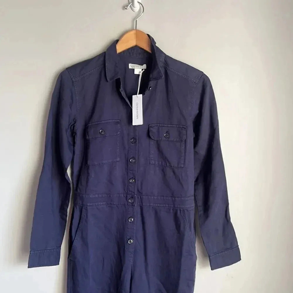 NEW OuterKnown Long Sleeve Jumpsuit Deep Navy - Image 4