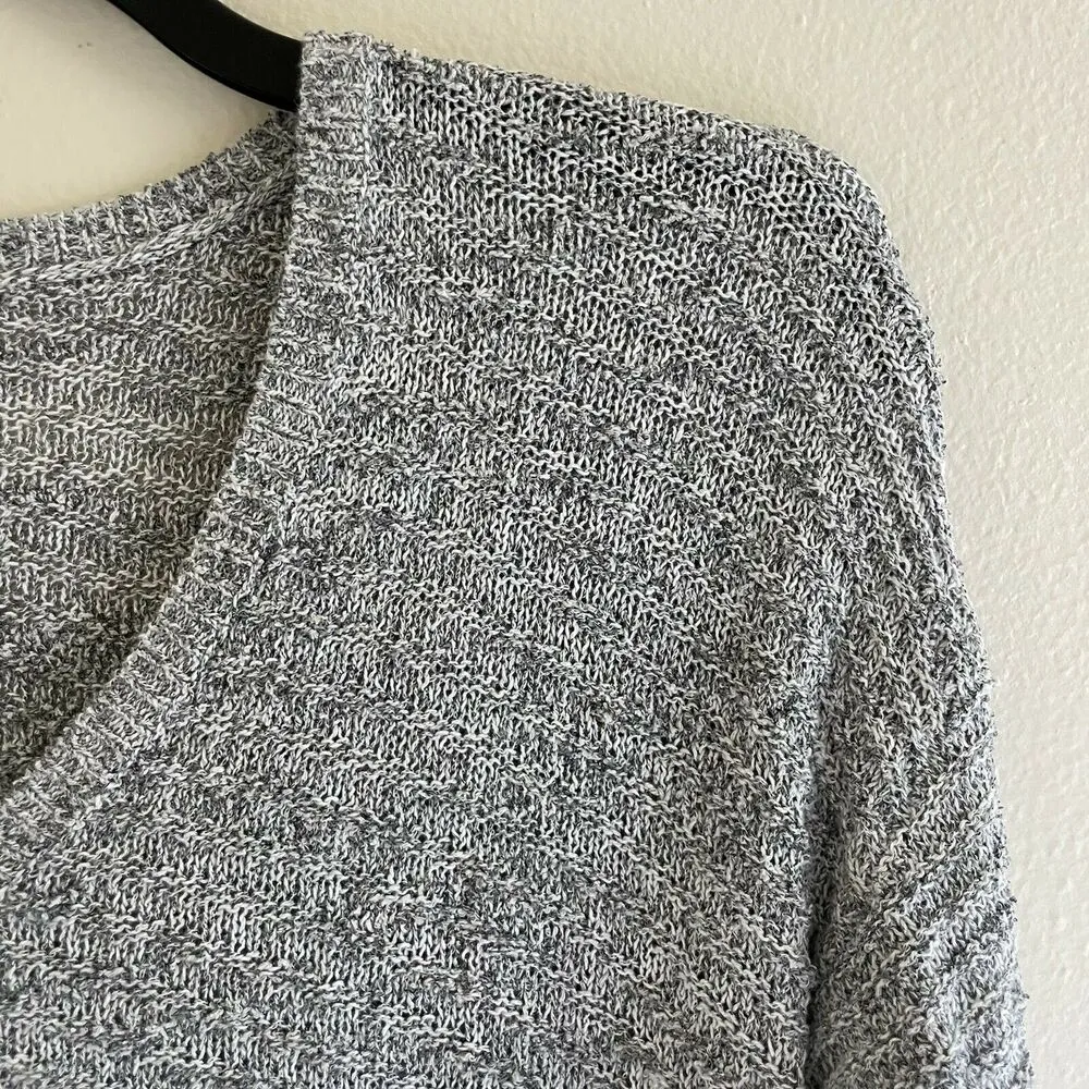 Calvin Klein Jeans Gray Marled Textured Knit Sweater - Size Medium - Cozycore - Image 2