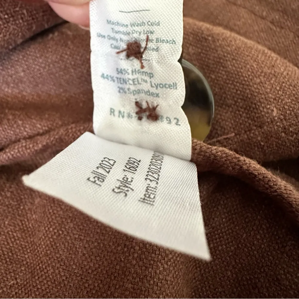 Marine layer  Flora Hemp Blazer Brown - Image 6