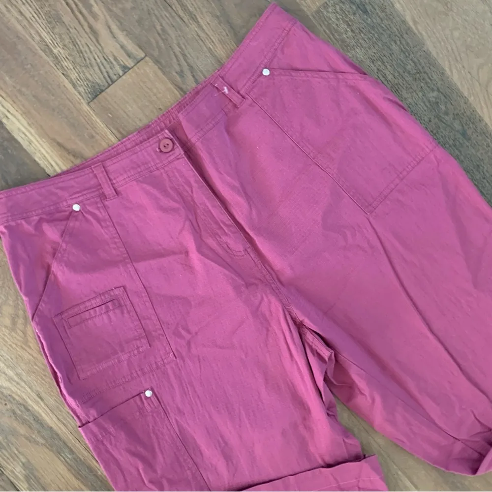 Denim & Co Purple Cotton/Spandex Pants Size 1X - Image 2