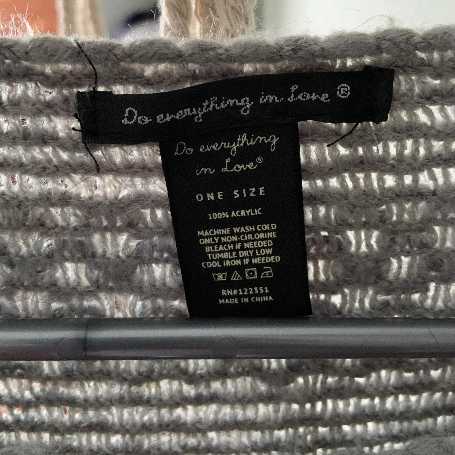 Do Everything In Love Grey Poncho - Image 3
