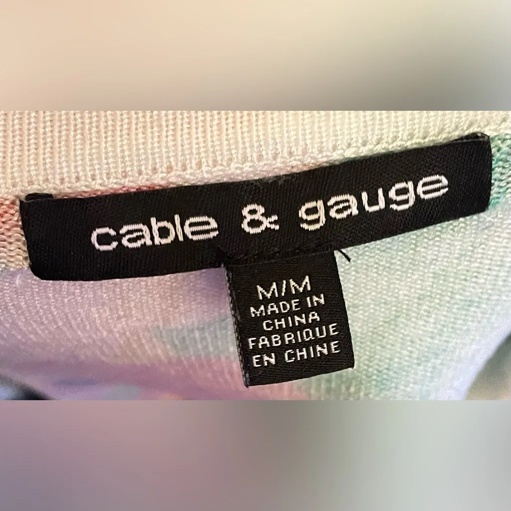 Cable & Gauge- Multicolor Floral Cardigan Size M - Image 6