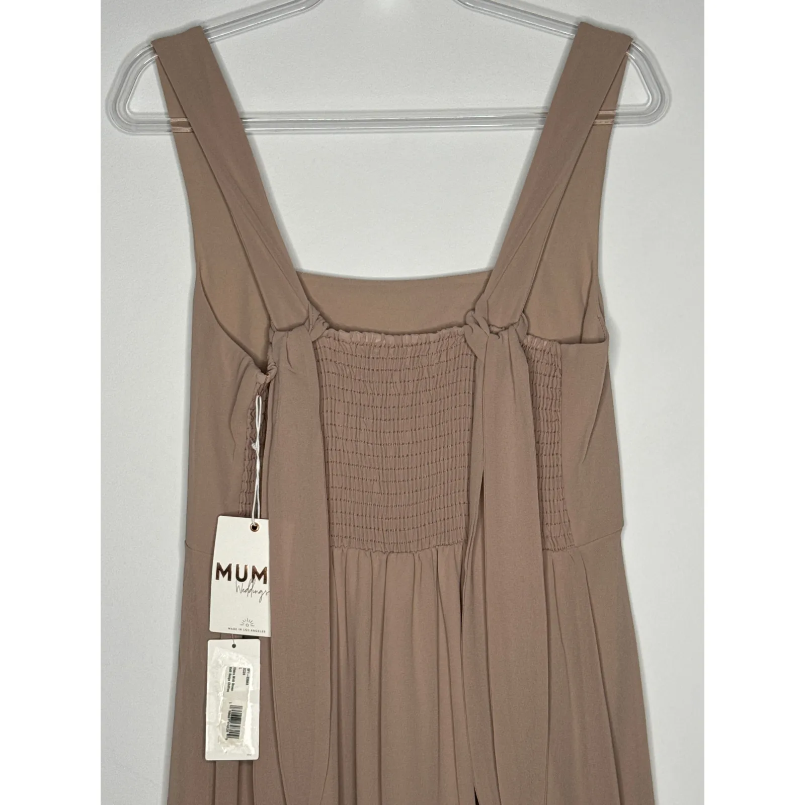 Show Me Your Mumu -Claire Midi Dress- Soft Beige Chiffon- Size Large -NWT - Image 3