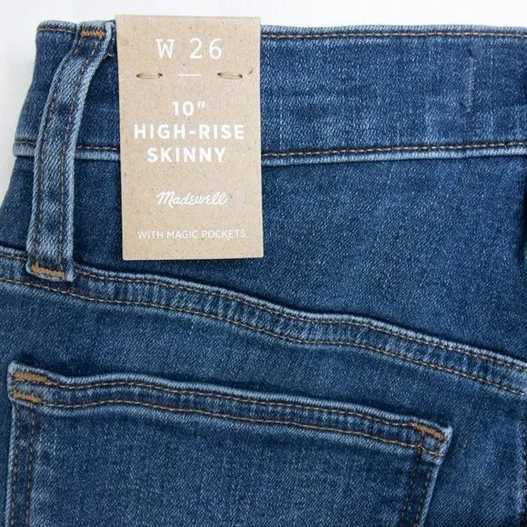 NEW Madewell 10" High-Rise Skinny Jeans in Bradshaw Wash, size 26‎ - Image 14