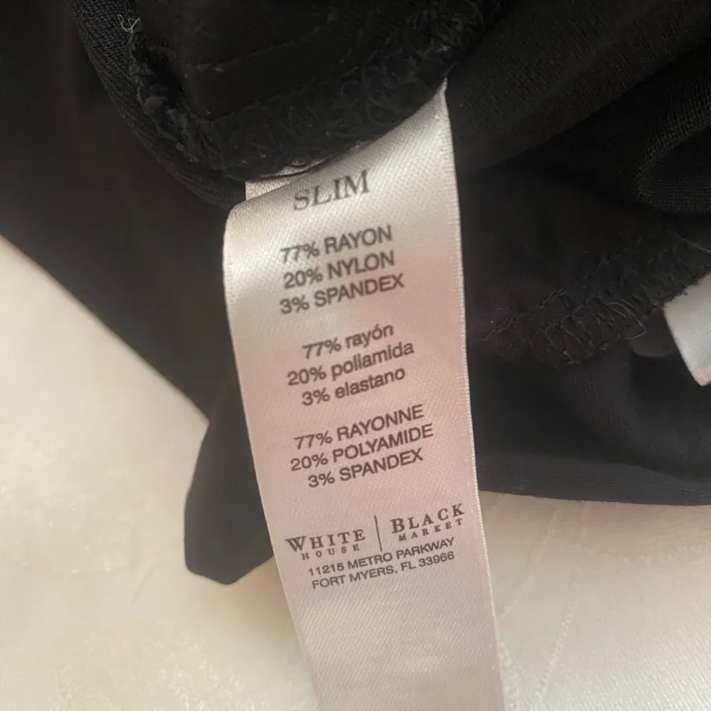 WHBM Black Stretchy Slim Dress Trousers sz 12P - Image 9