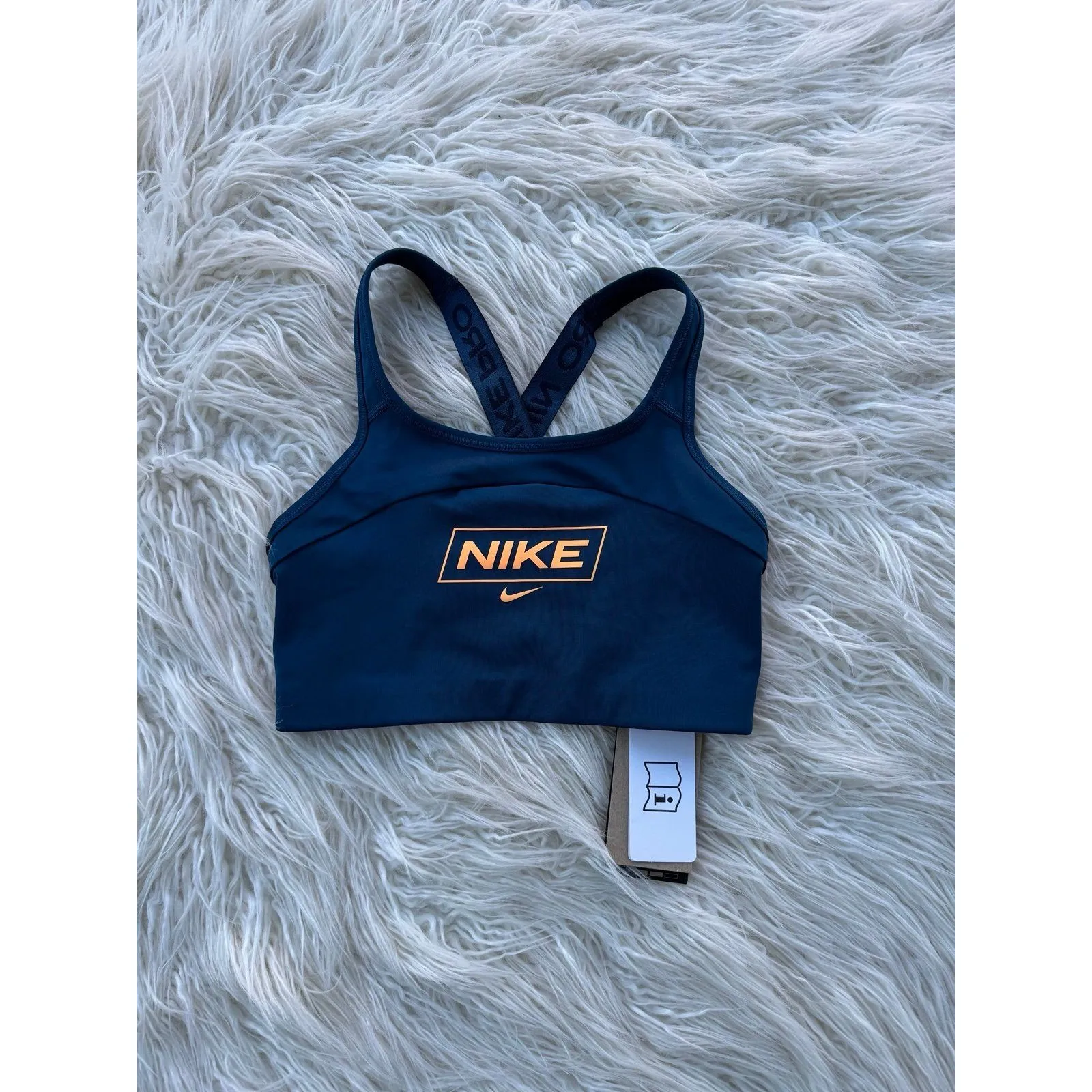 Nike Pro Swoosh Sports Bra Teal Blue Size Small DQ5252-460 - Image 5