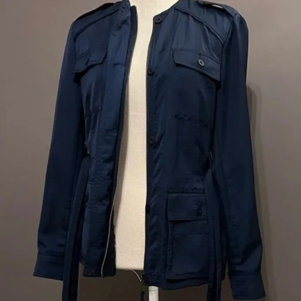 Anthropologie Hei Hei Navy Belted Utility Jacket - Image 4