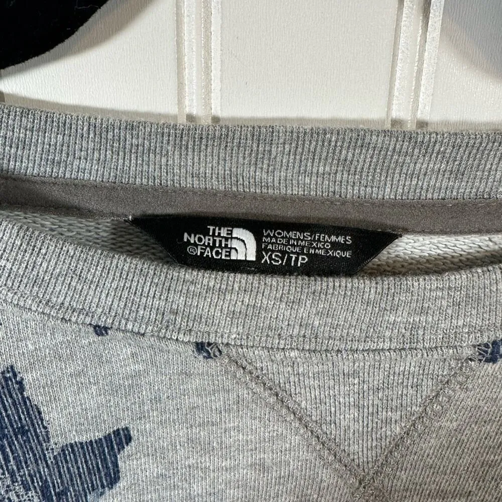 The North Face Grey and Blue Sweatshirt‎ size XS - Image 3