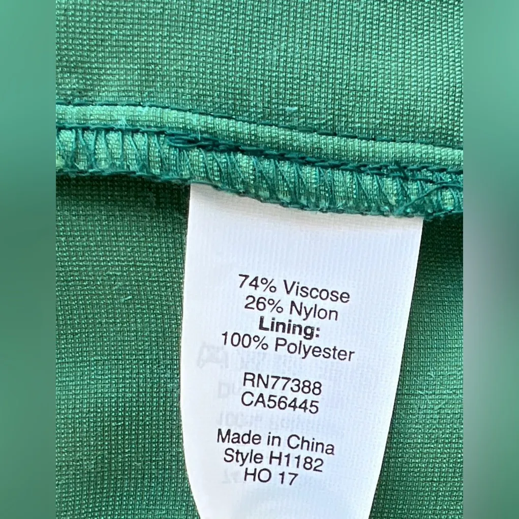 J.Crew Women's Emerald Green Peplum Sleeveless Keyhole Velvet Tank Shirt|Size:8 - Image 13