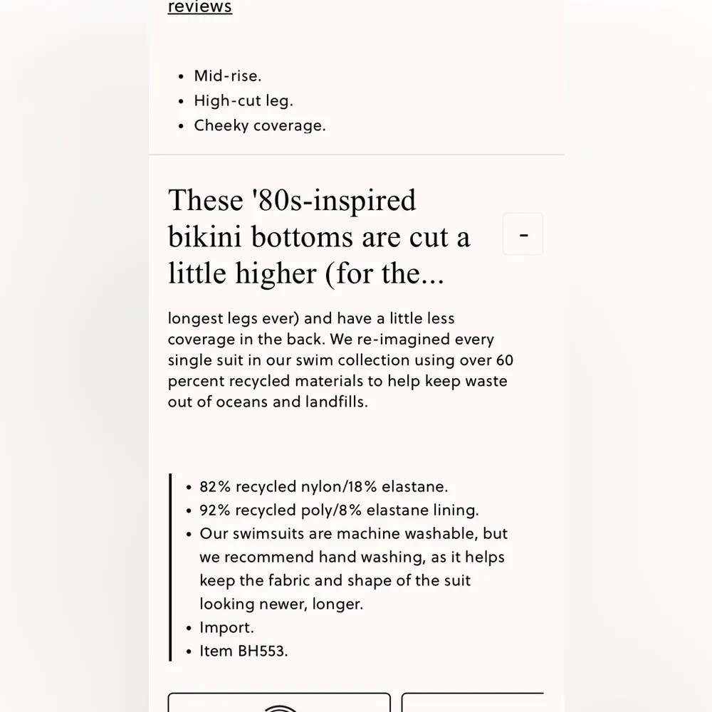 J Crew Curved Waist Cheeky Bikini Swim Bottom Mauve Tossed Floral 3X(22-24) NWT - Image 3