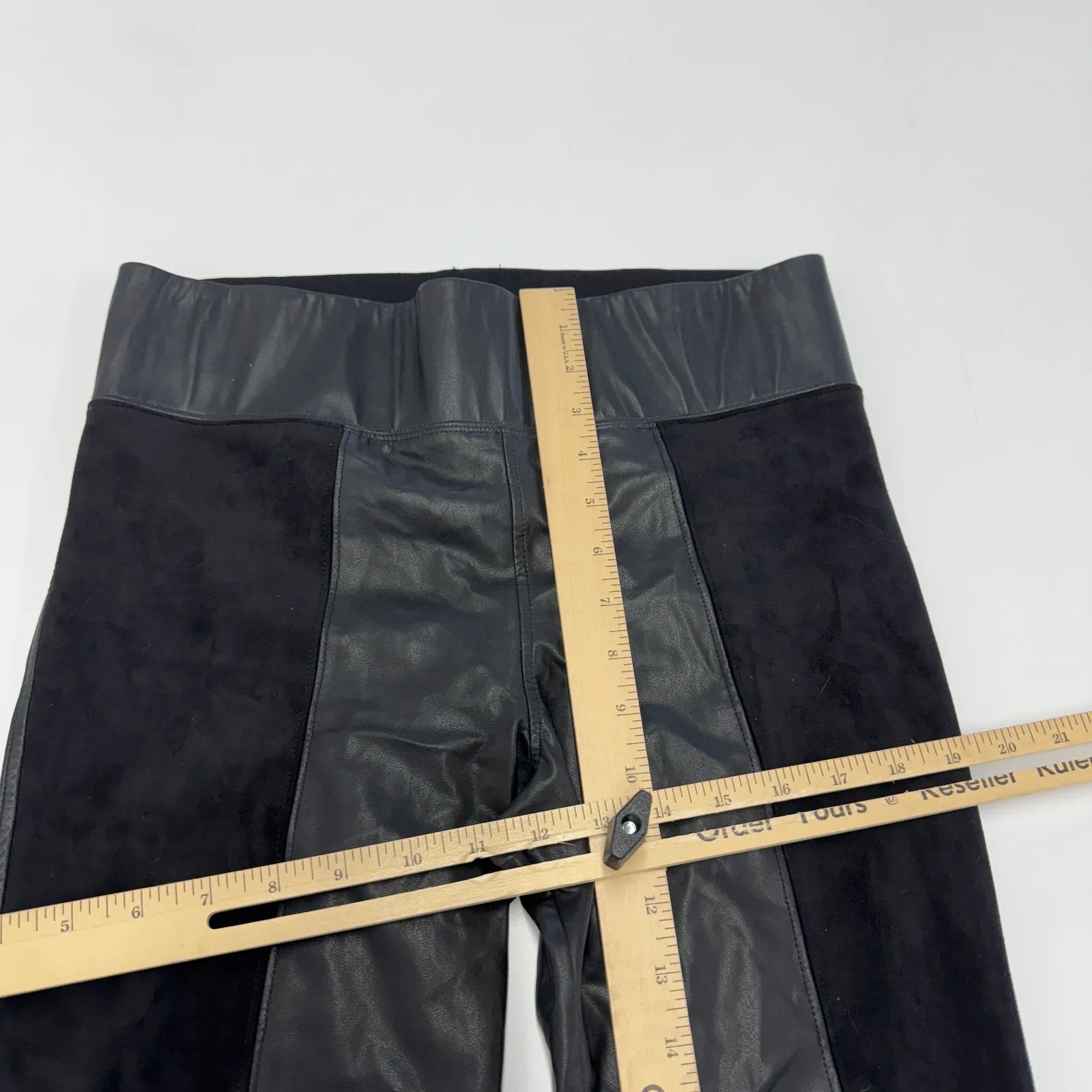 David Lerner Pants‎ Womens X Small Black Faux Leather Vented Leggings - Image 6