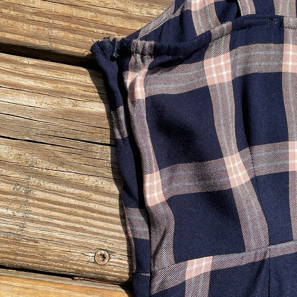 American Eagle Plaid Pinafore Dress XS - Image 6