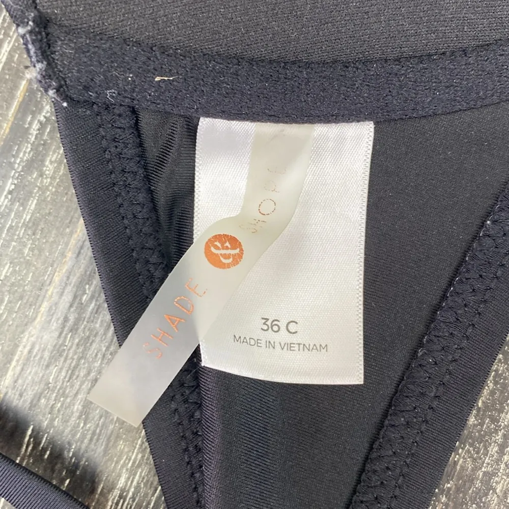 Shade & Shore Black Padded Contour Cup Strappy Bikini Bathing Swim Suit Top 36C - Image 4