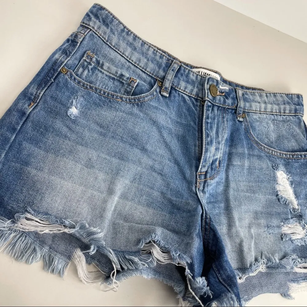 William Rast Distressed Denim Shorts - Image 8