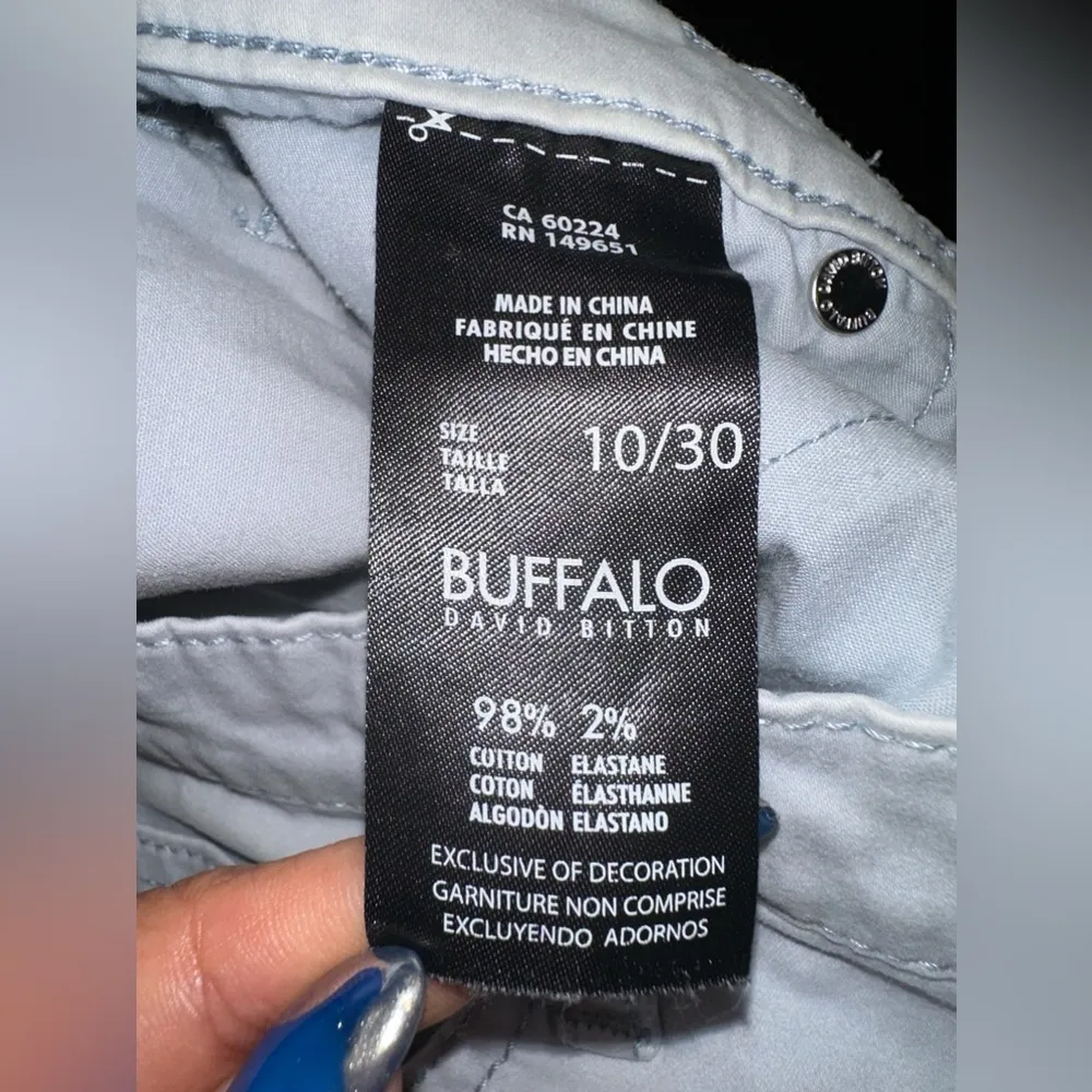 GUC David Bitton Buffalo Jeans Women's 10/32 babyblue  Aubrey Mid Rise Stretch - Image 6