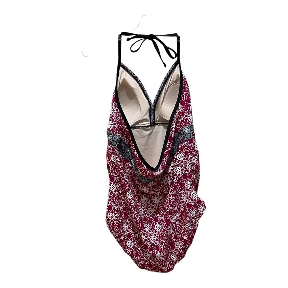 Merona Halter Floral Halter One Piece Bathing Suit Size XL - Image 4