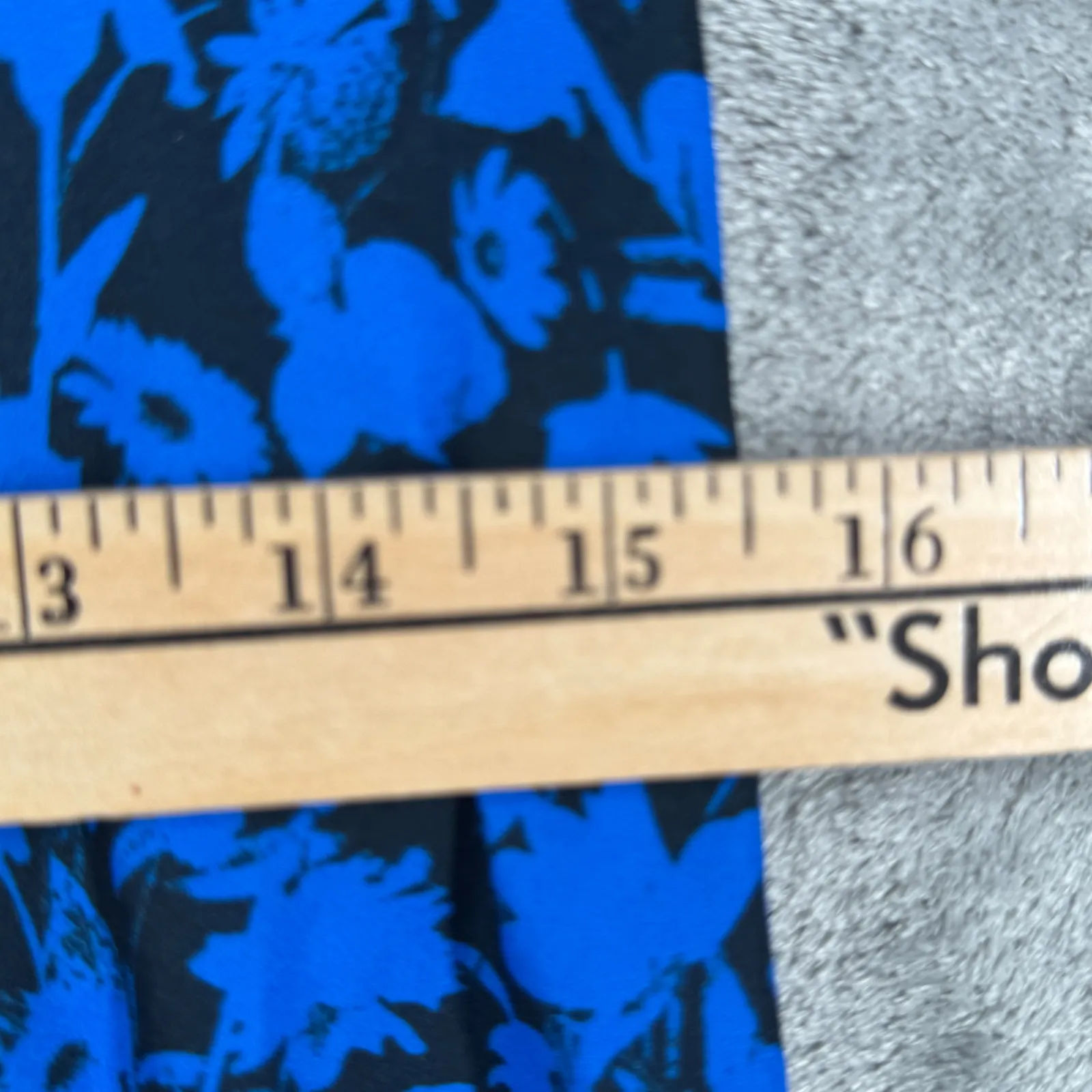 Tahari‎ Dress Dark Floral Print Shirt Dress Small Belt Blue Black Career Casual - Image 14