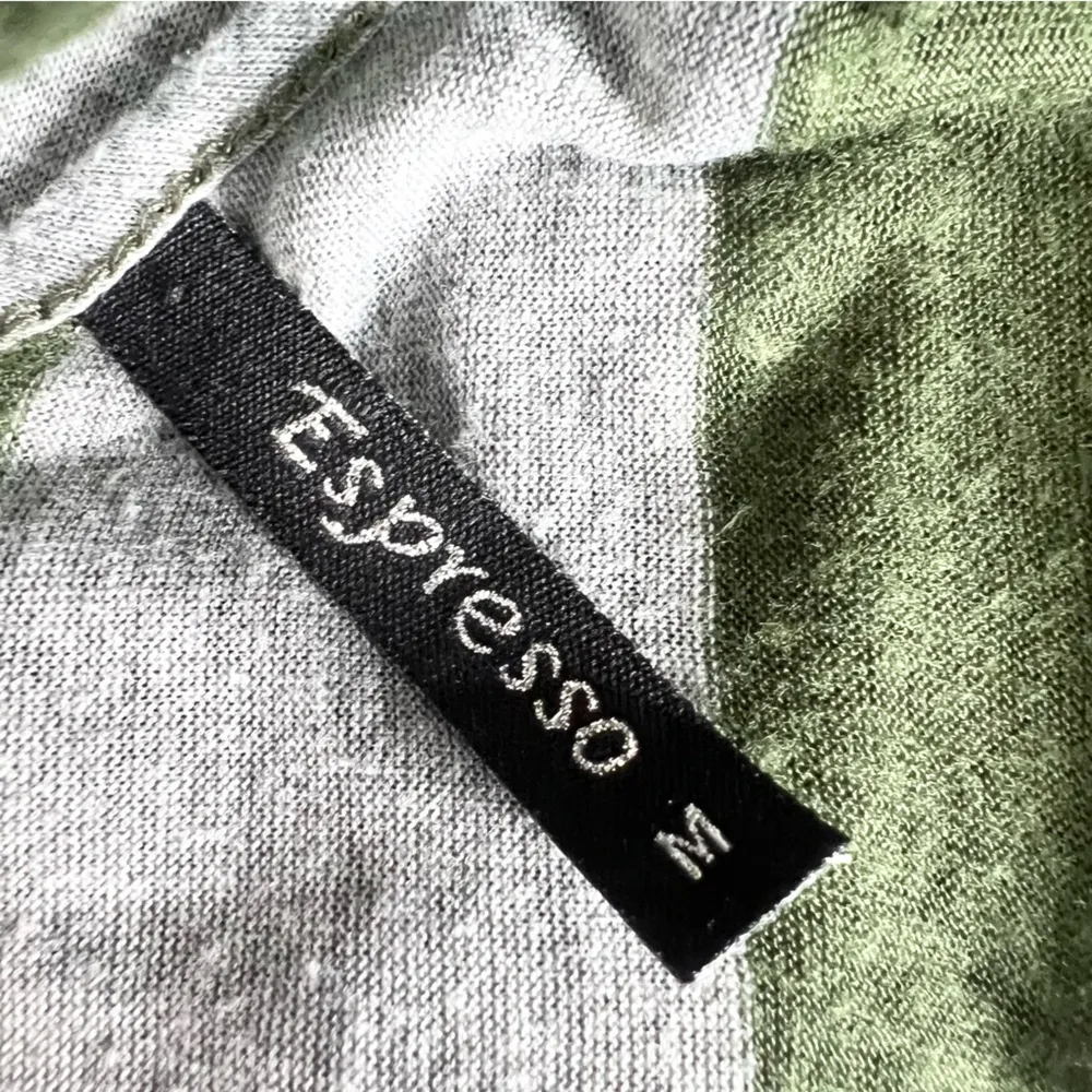 Espresso Green & Gray Diagonal Striped Sleeveless Racerback Maxi Dress Medium - Image 9