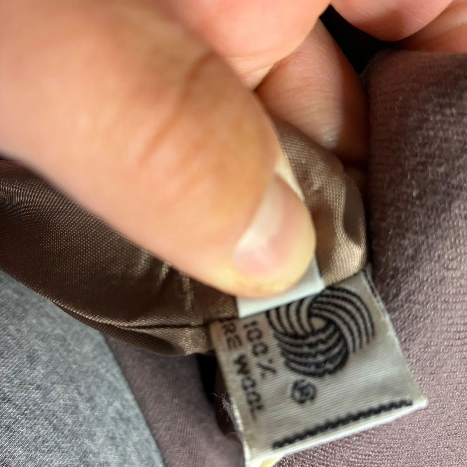 Wool Double Breasted Blazer Jacket Gold Buttons Vintage Career‎ Coat Purple Size 14P - Image 6