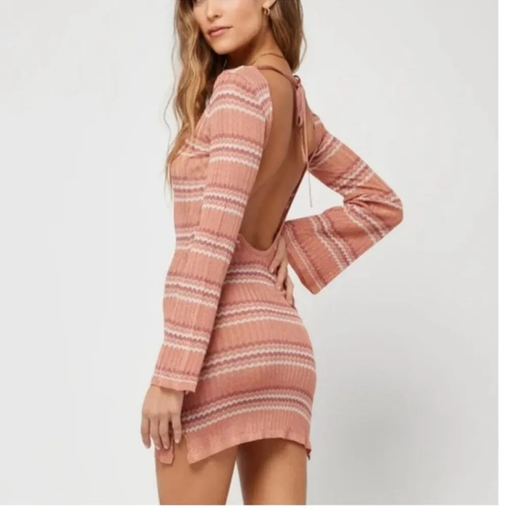 L*Space Waloma Striped Knit Tunic Mini Dress Small NEW - Image 2