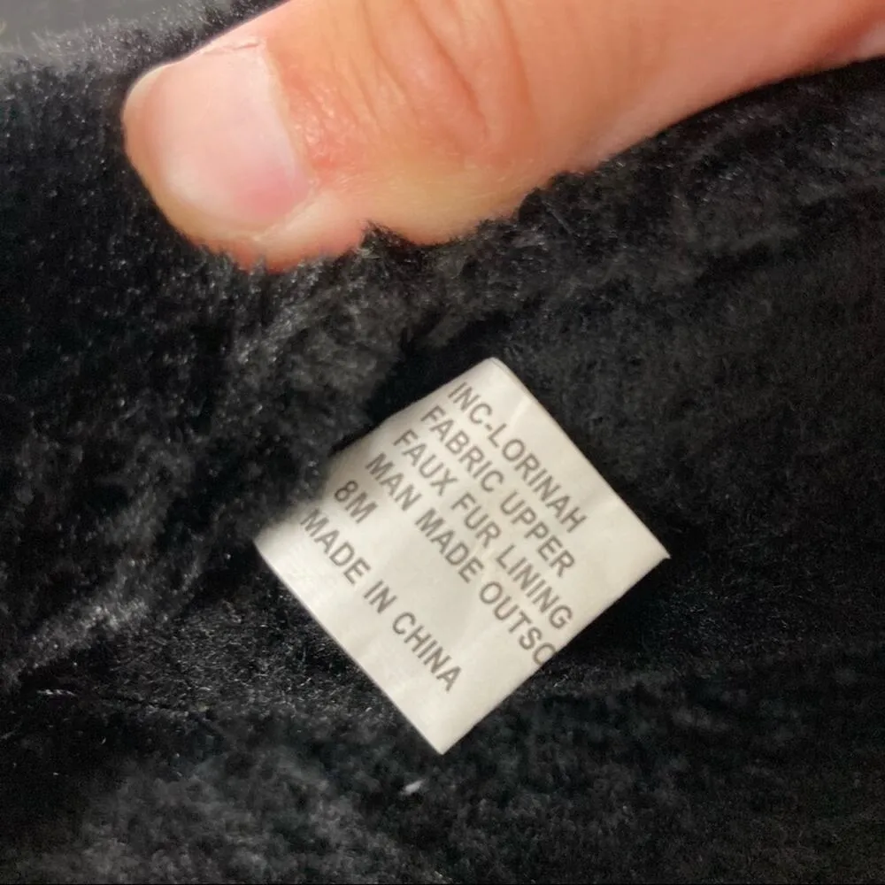 INC International Concepts Lorinah Black Tweed Winter Boots Sz 8 - Image 7