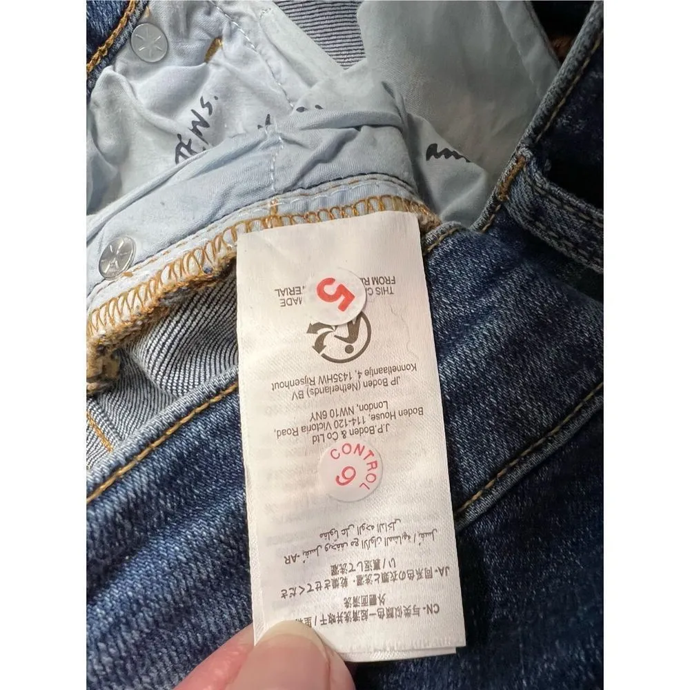 Boden T0366 Skinny‎ Jean Indigo High Rise Blue Denim sz 8L Modern Stretch - Image 4