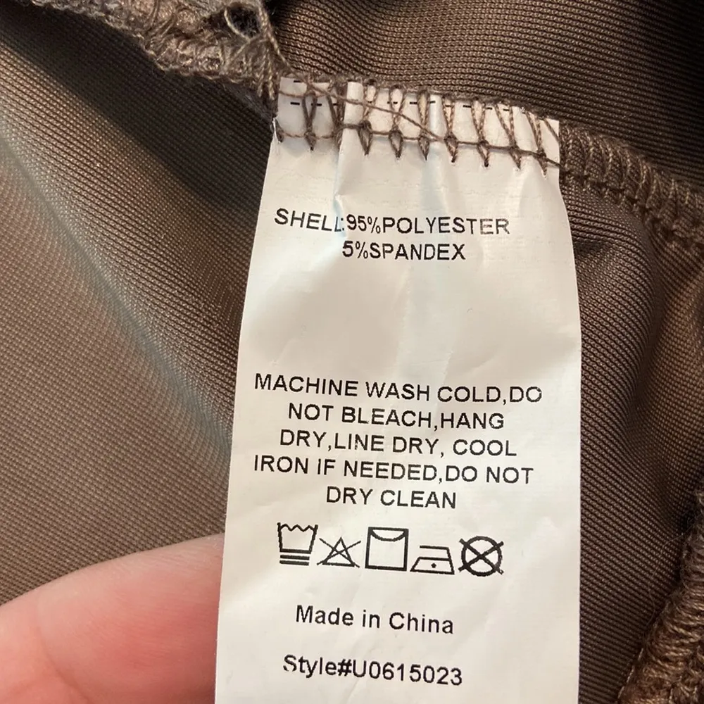 Suzanne Betro Brown Velvet Open Cardigan with Lace Trim two front pockets 2X - Image 8