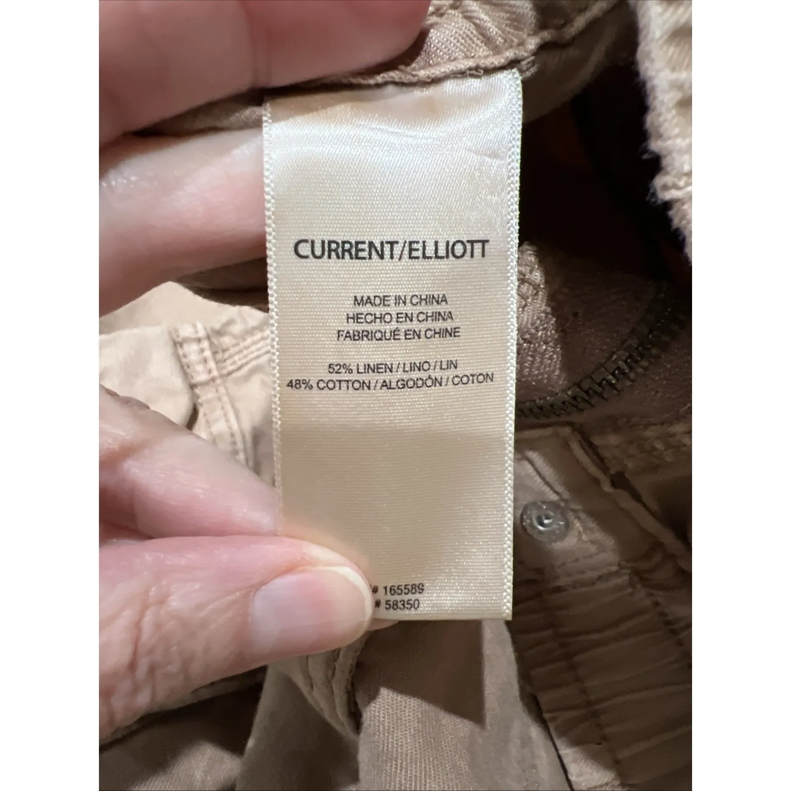 Current Elliott The Article A line Cargo MIDI Skirt Sz 26 Linen Blend Lagenlook - Image 9