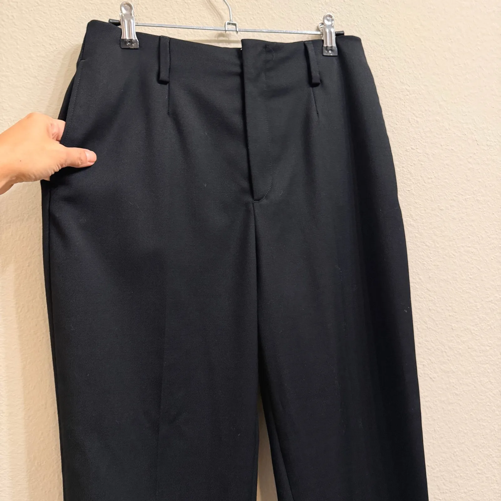 Filippa K Black Slack Trouser Pants Size 6 EU36 Wool Blend‎ Work Office - Image 3