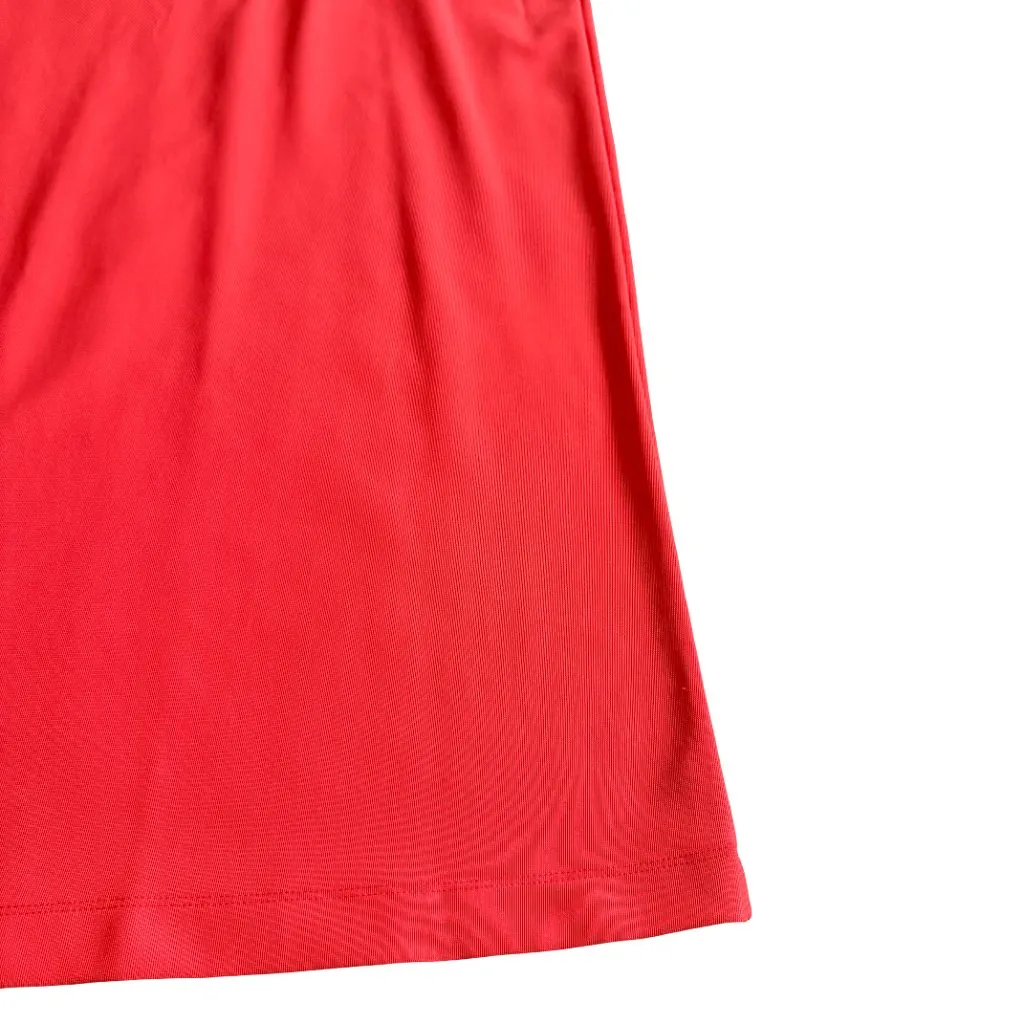 Boston Proper Sleeveless Bold Coral Dress Maxi Length Stretch V-Neck Size Medium - Image 6