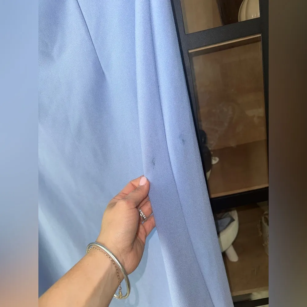 Abercrombie Elevated Midi Skirt dusty Light Blue high waisted bodycon plus curve - Image 7