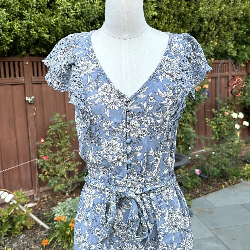 Floral ruffle jumpsuit - Image 2