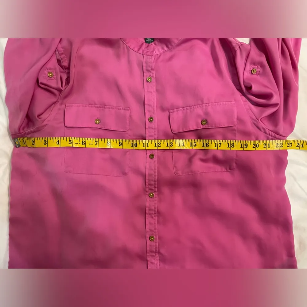 Lauren Ralph Lauren button down blouse in pink. Two front button pockets. XL. - Image 5