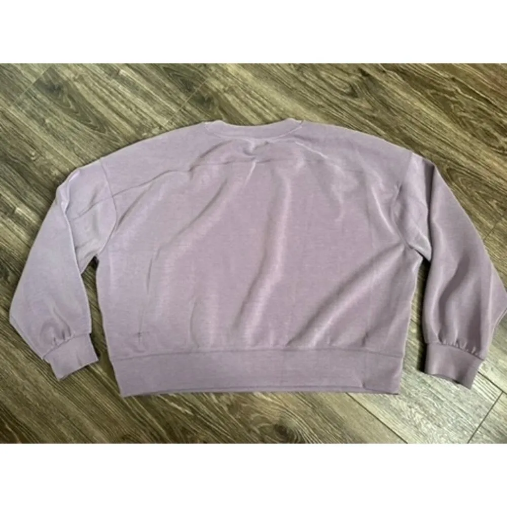 Lululemon Perfectly Oversized Cropped Crew Softstreme Size 12 Velvet Dust - Image 5