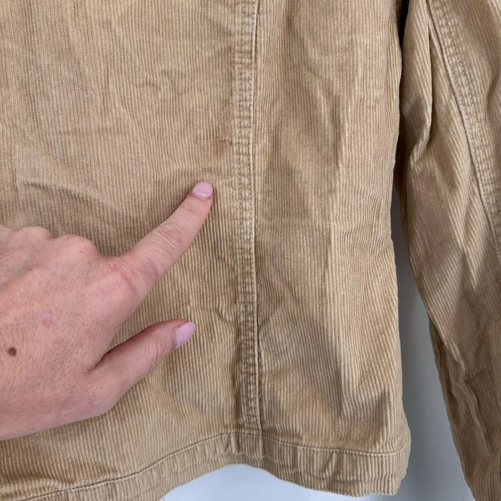 Y2K Vintage Vibe Anthropologie Tulle Brown‎ Corduroy Faux Fur Trim Jacket Size S - Image 11