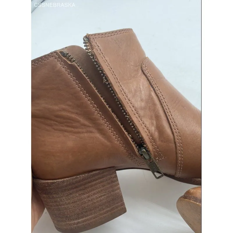 Madewell Women's  Brown Leather Booties - Size‎ 8 - Image 7