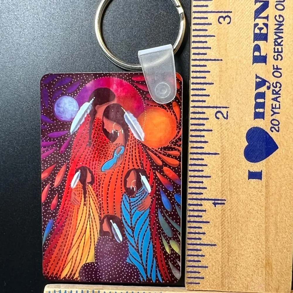 Native American Family Keychain Purse Backpack Accessory New - Image 2