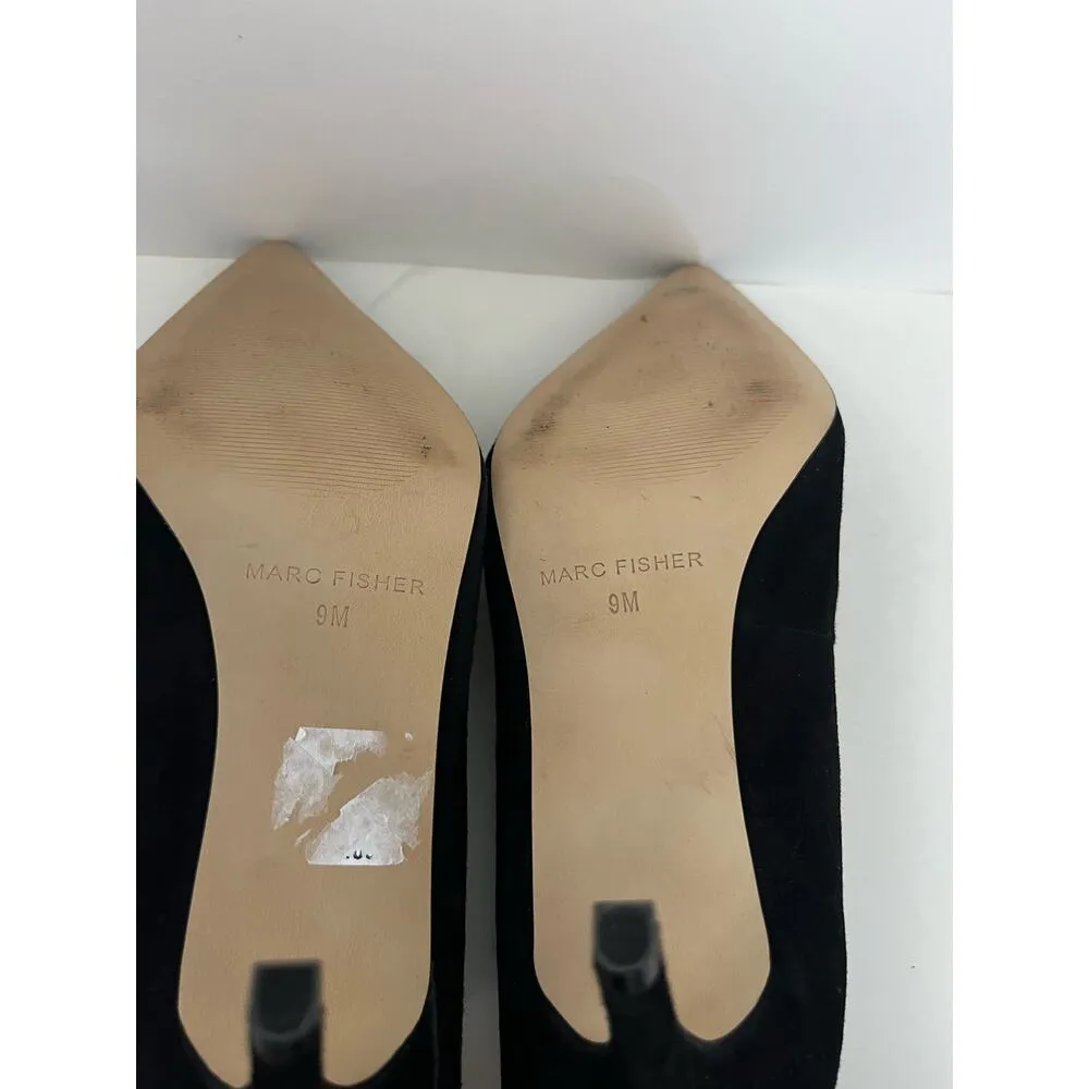 MARC FISHER Black Suede Teagin Pump 9M~ - Image 6
