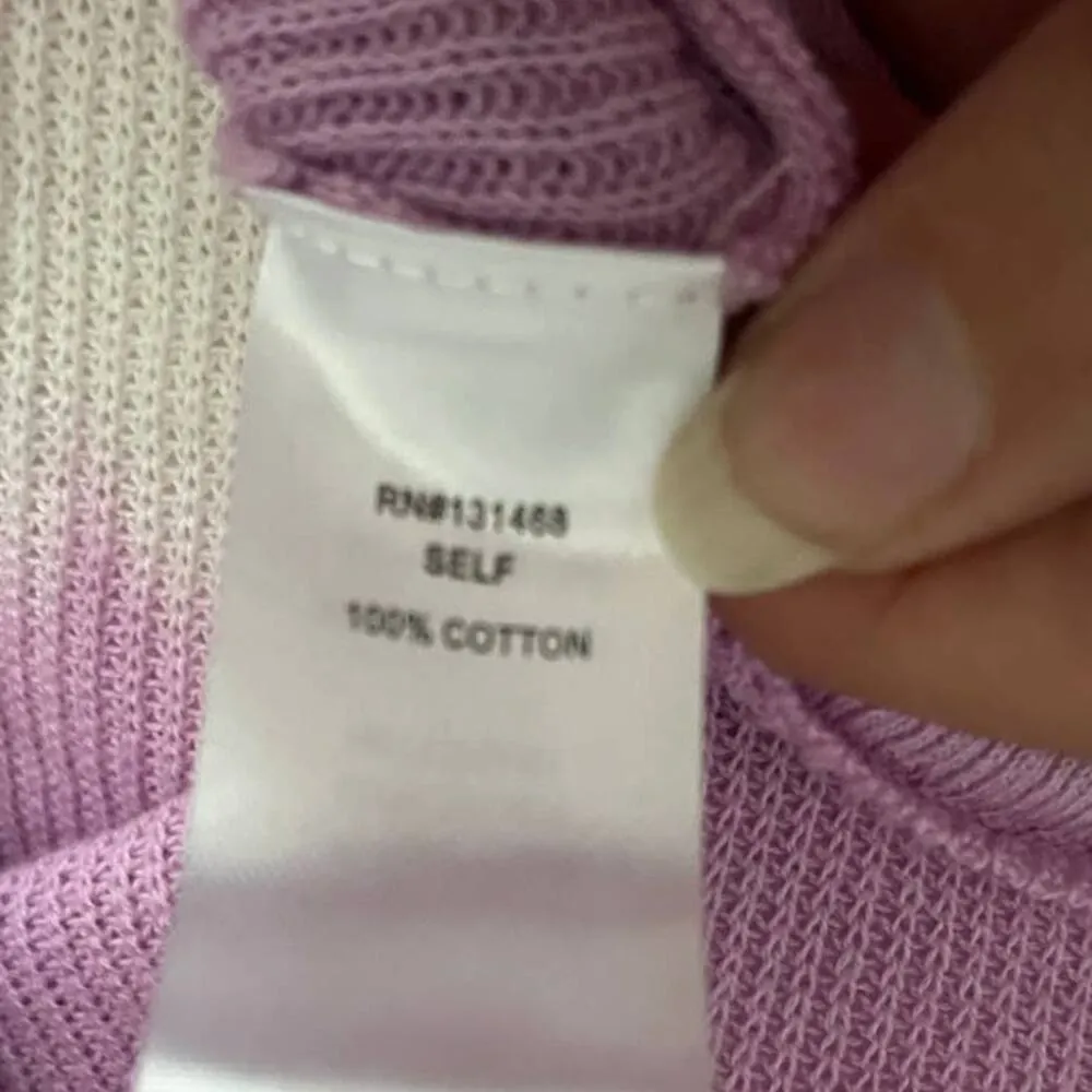 FATE Tie Dye Wrap Back Womens Sweater Sz M Purple Hippie Cotton Balloon New - Image 11