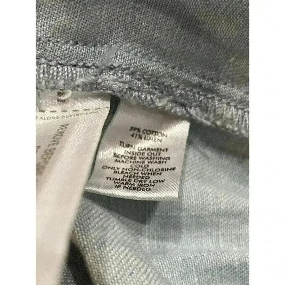 Ann Taylor LOFT Linen Denim Blend‎ Skirt Womens Size 10 Petite Blue Casual NWT - Image 8