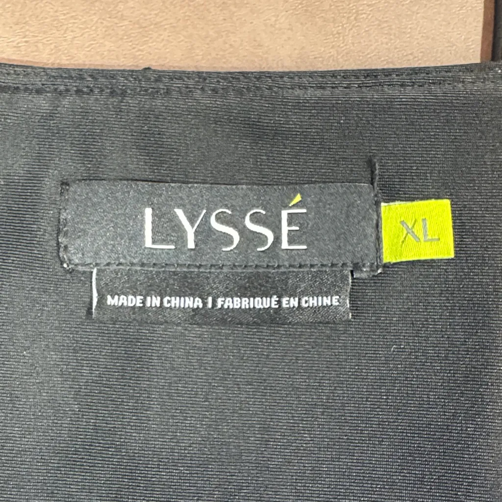 Lysse NWT Black Vegan Faux Leather Hih Waist Pull On Leggings Pants Size XL - Image 6