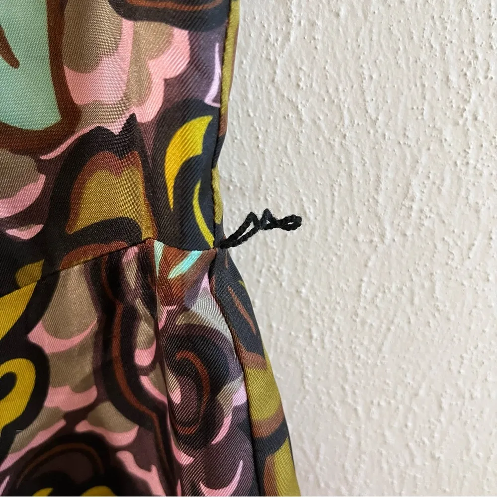 Milly Dress Floral 100% Silk Sheath Dress Sz 6 NWT Retro 60s Look Classic Shape - Image 7